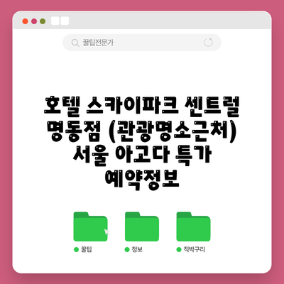 호텔 스카이파크 센트럴 명동점 (관광명소근처) 서울 아고다 특가 예약정보