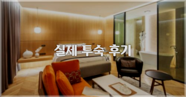 💬 실제 투숙 후기