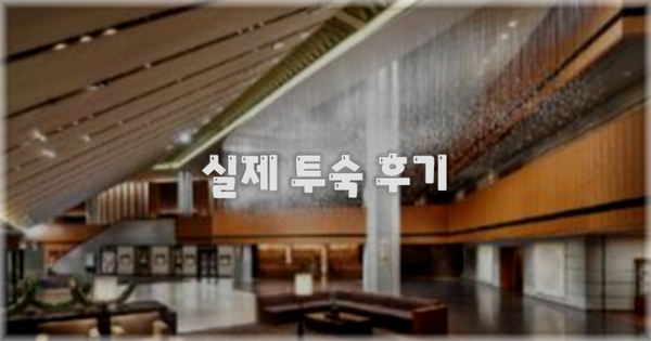 💬 실제 투숙 후기